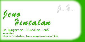 jeno hintalan business card