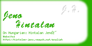 jeno hintalan business card